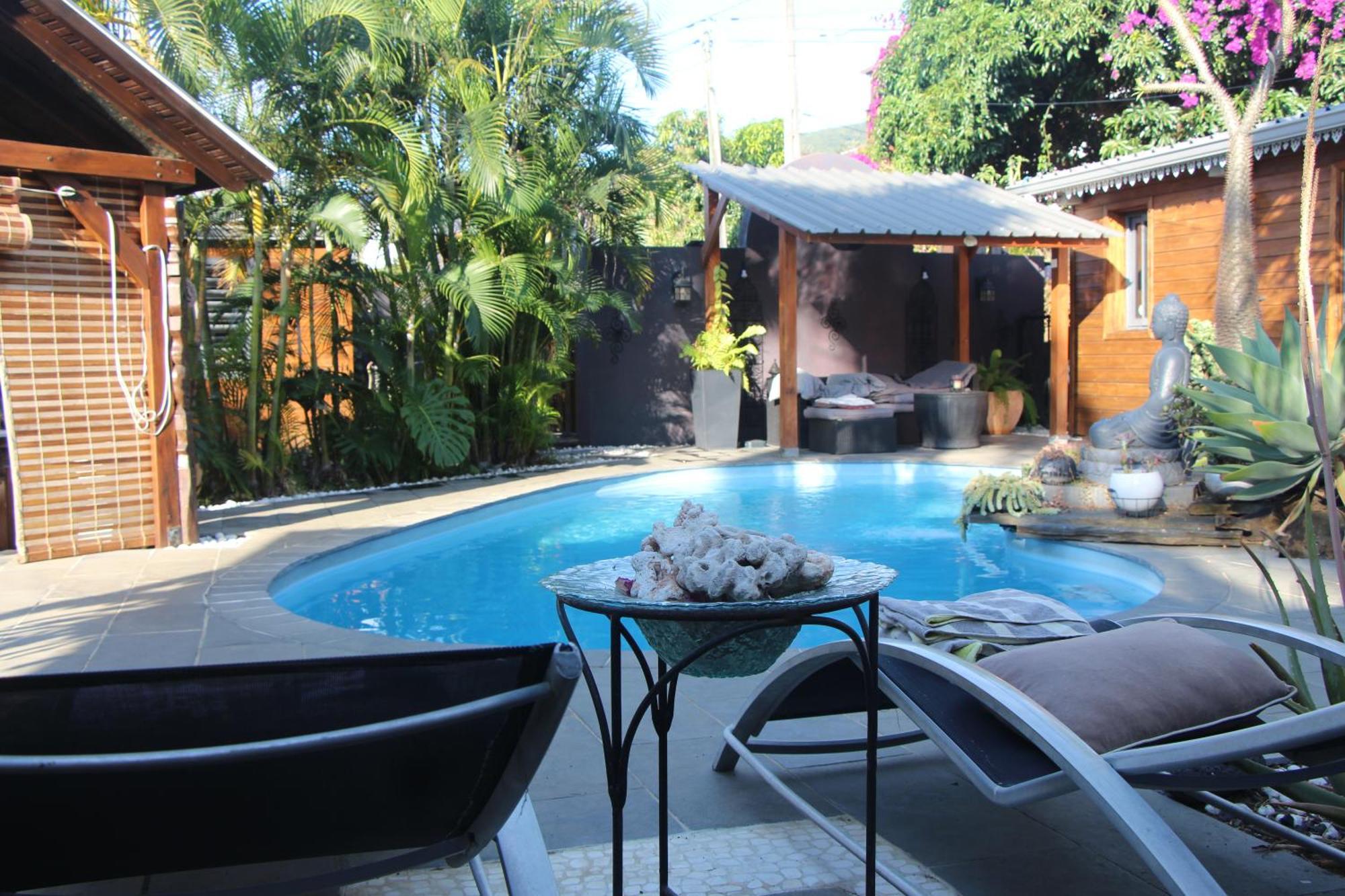La Liane De Jade 974-Lodge Le Palissandre - Jacuzzi Privatif - Piscine Chauffee Le Bois de Nefles  Екстер'єр фото